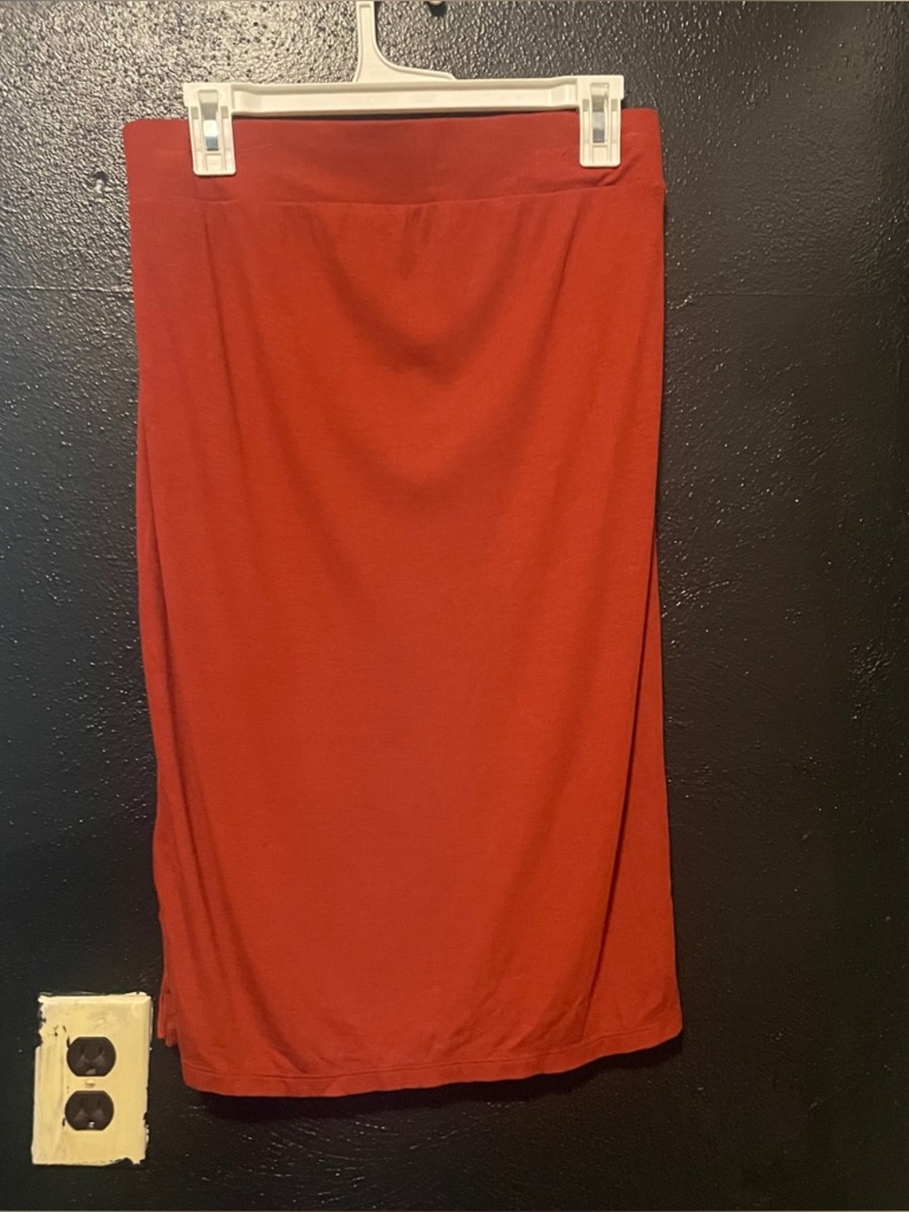 Isabel Maternity Stretchy Ribbed Henley Midi Skirt size XXL Red Women’s